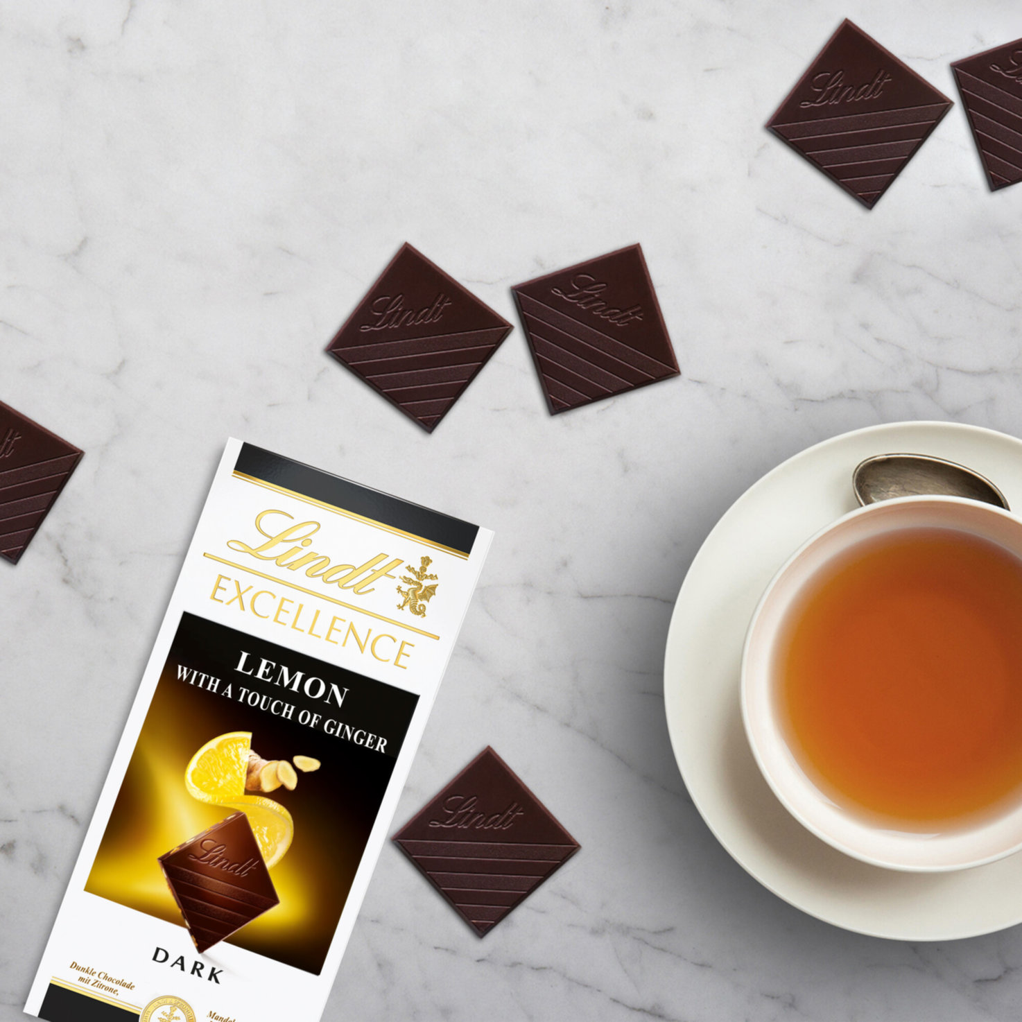 Lindt Excellence Dunkel Zitrone & Ingwer Tafelschokolade