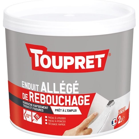 Enduit allégé de rebouchage Toupret  - Seau de 2 L