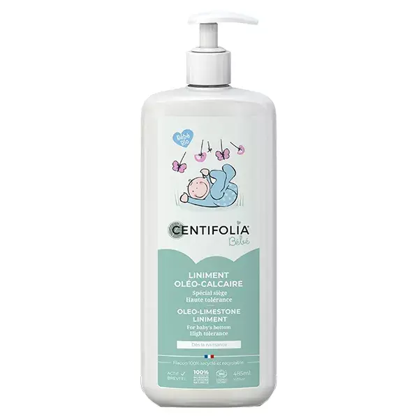 Linimento orgânico de oleo-calcário Centifolia para bebês e crianças, 485ml