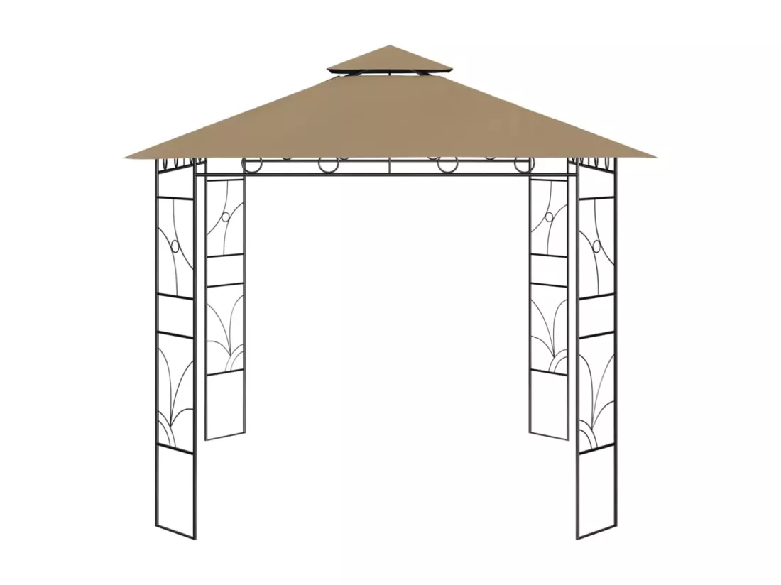 Belvédère 3x3x2,7 m Taupe 160 g/m²