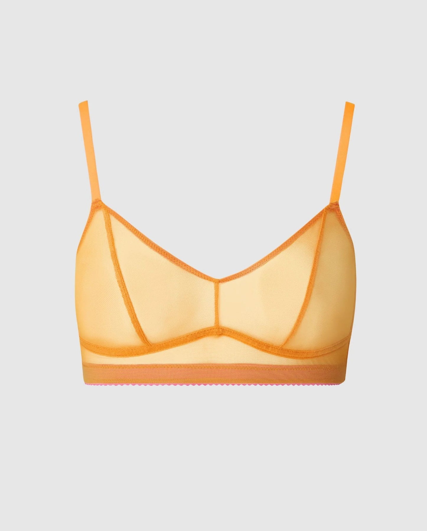 Understatement Underwear Mesh Balconette apricot neon pink