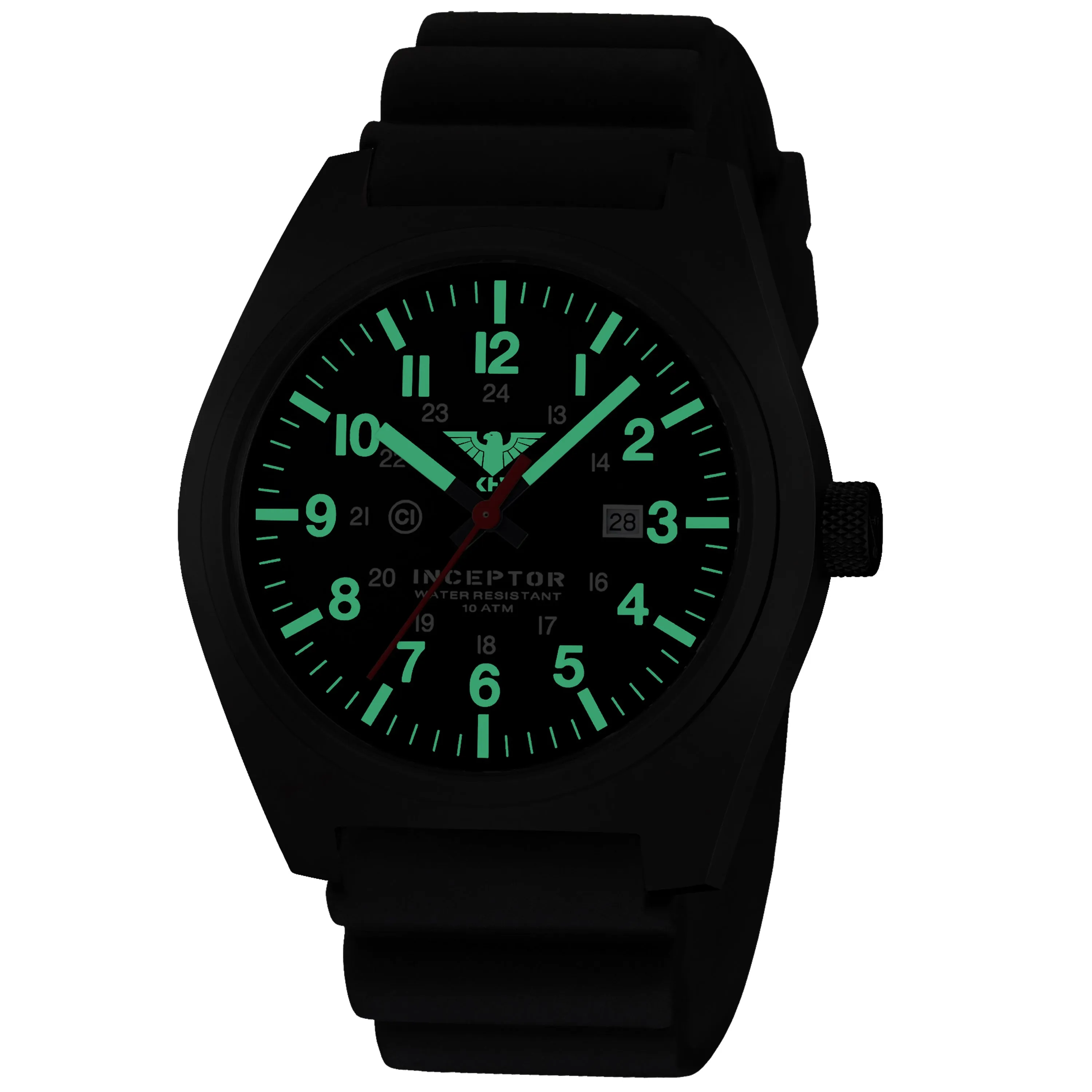 KHS -  Armbanduhr Inceptor Black Steel Diverband