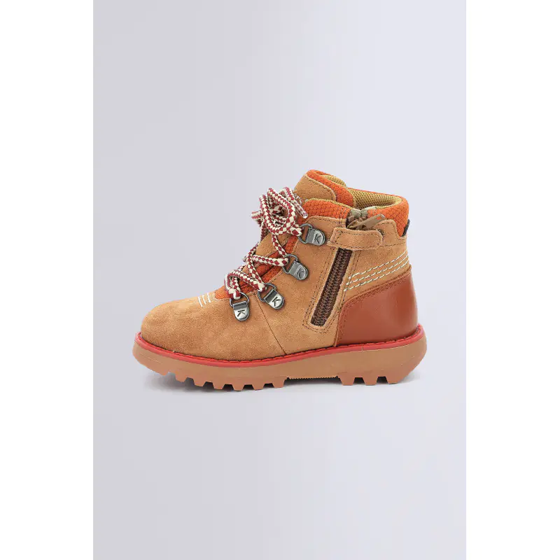 KICKNATURE CAMEL BEIGE BOTTILLONS Cuir Garçon