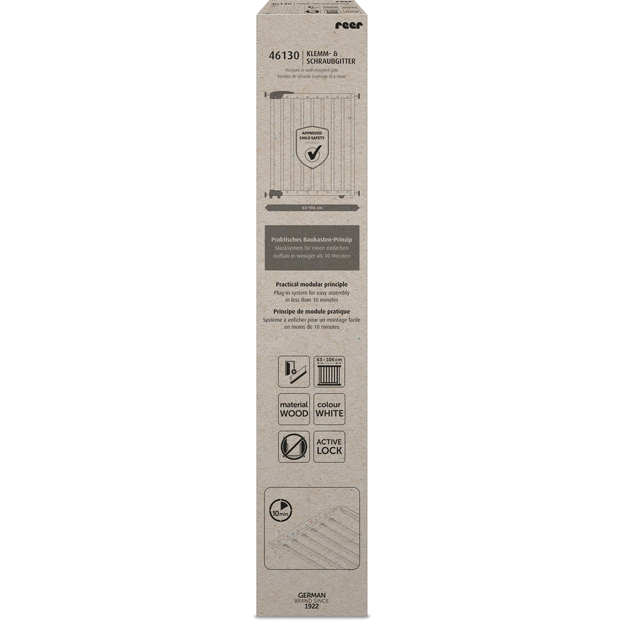 reer Klemm- und Schraubgitter Baukasten, weiß 63-106 cm