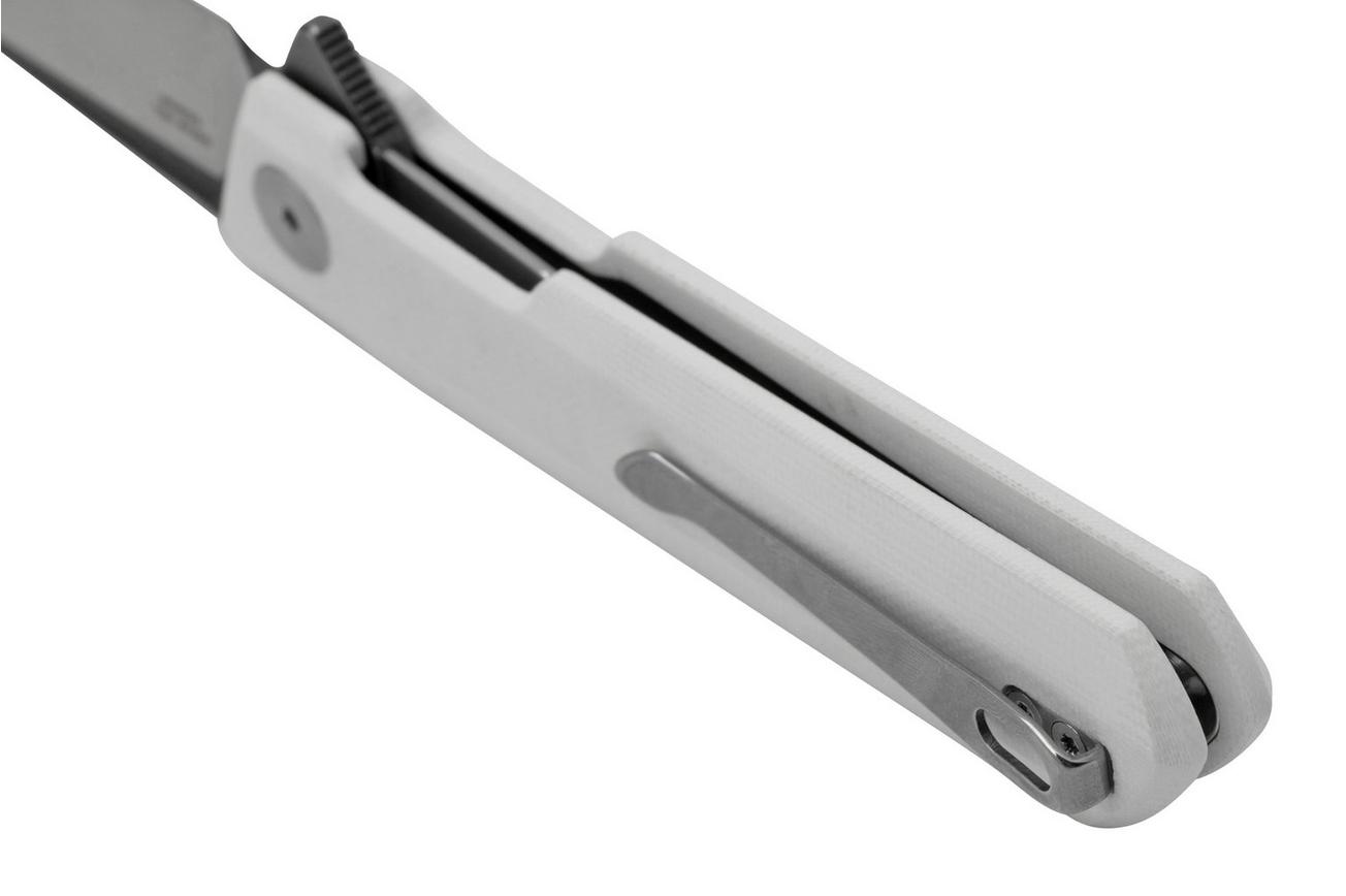 Bestechman Dundee BMK01G, White G10, Satin D2, zakmes Ostap Hel design