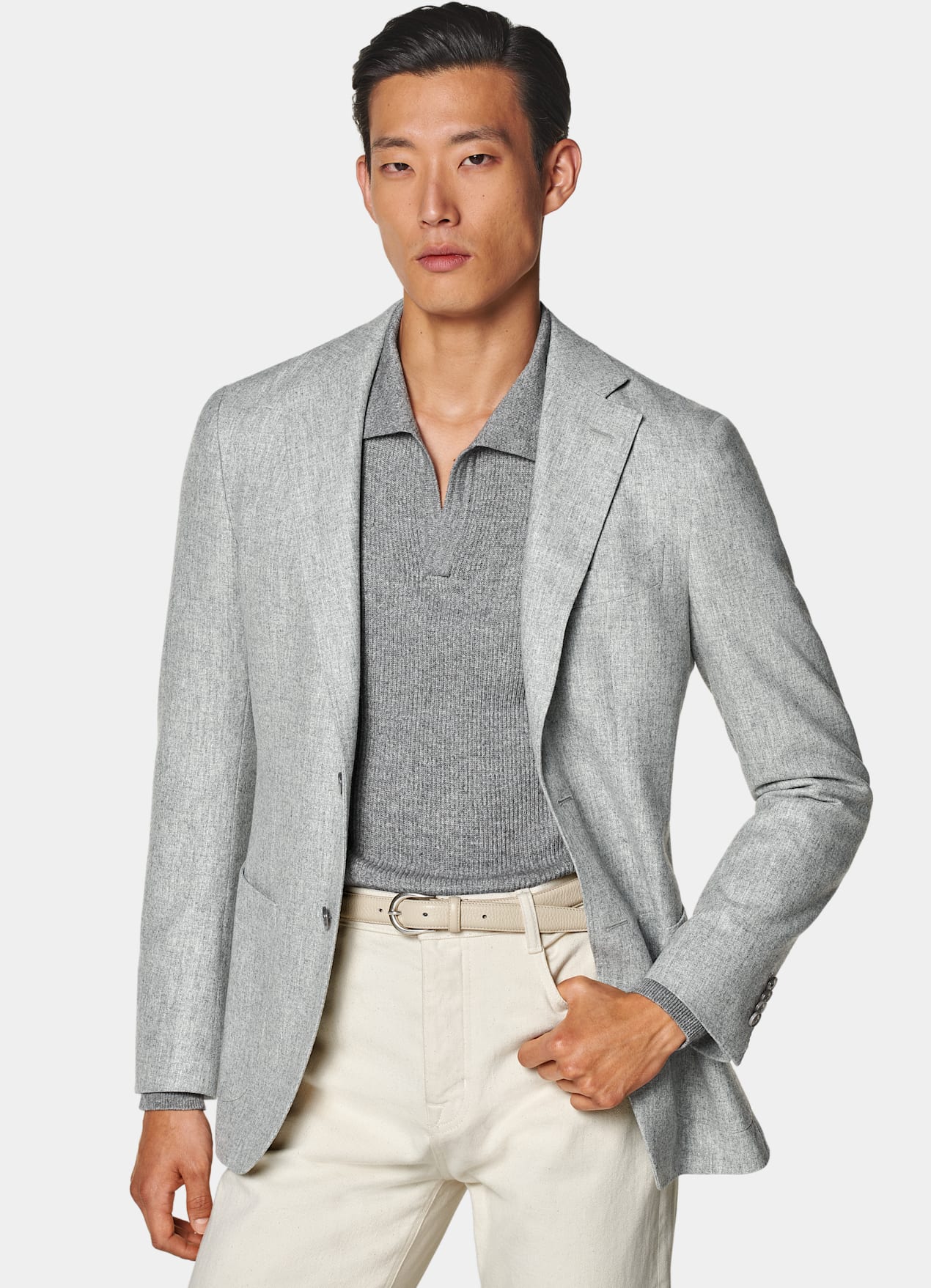 Blazer Havana coupe Tailored gris clair