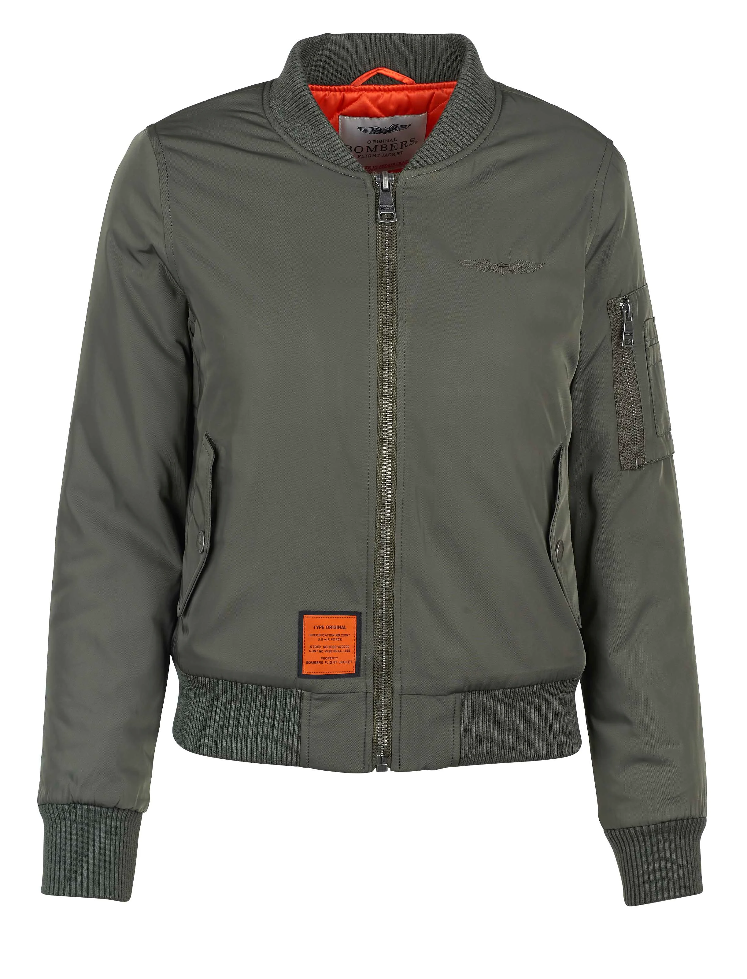 Bomber col teddy cintré | Kaki