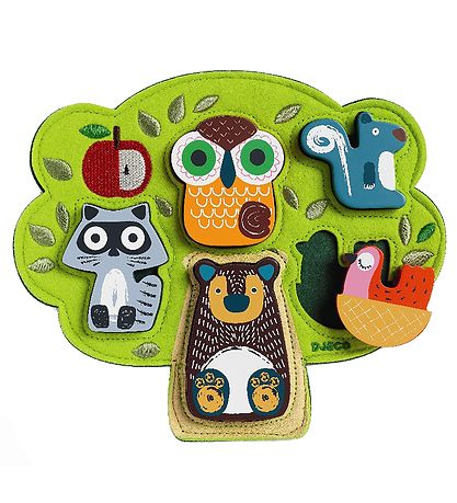 Djeco Puzzlespiel - 5 Teile - Filz/Holz - Oski