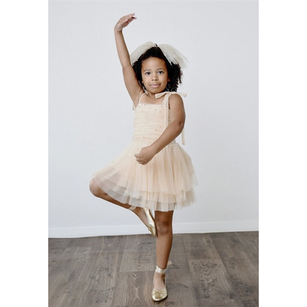 Pearl Tulle Ballerina Kjole Cream