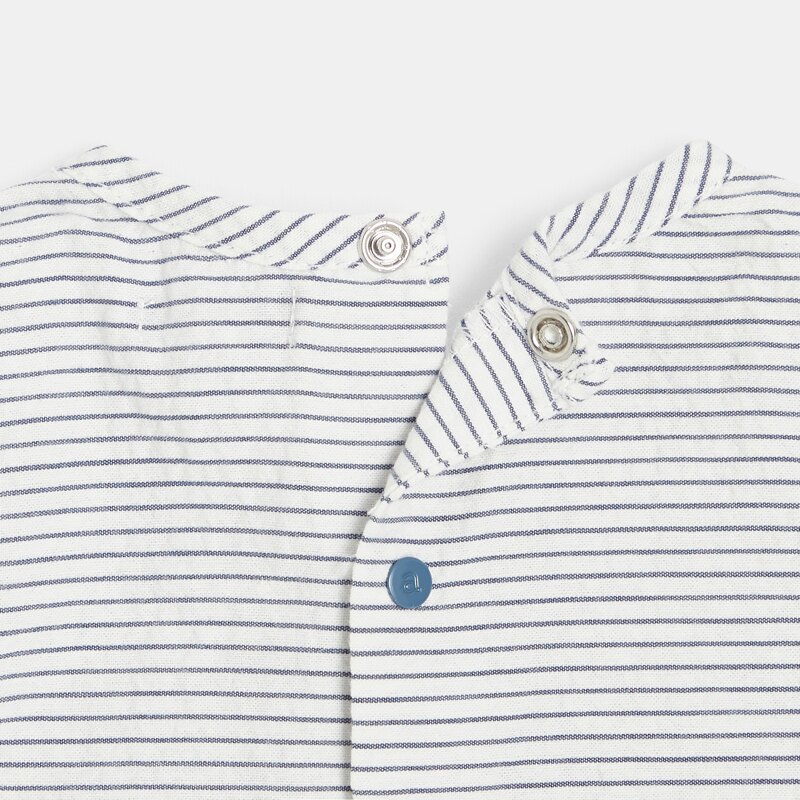 Combinaison effet 2 en 1 bébé garçon en coton bleu Absorba Bleu
