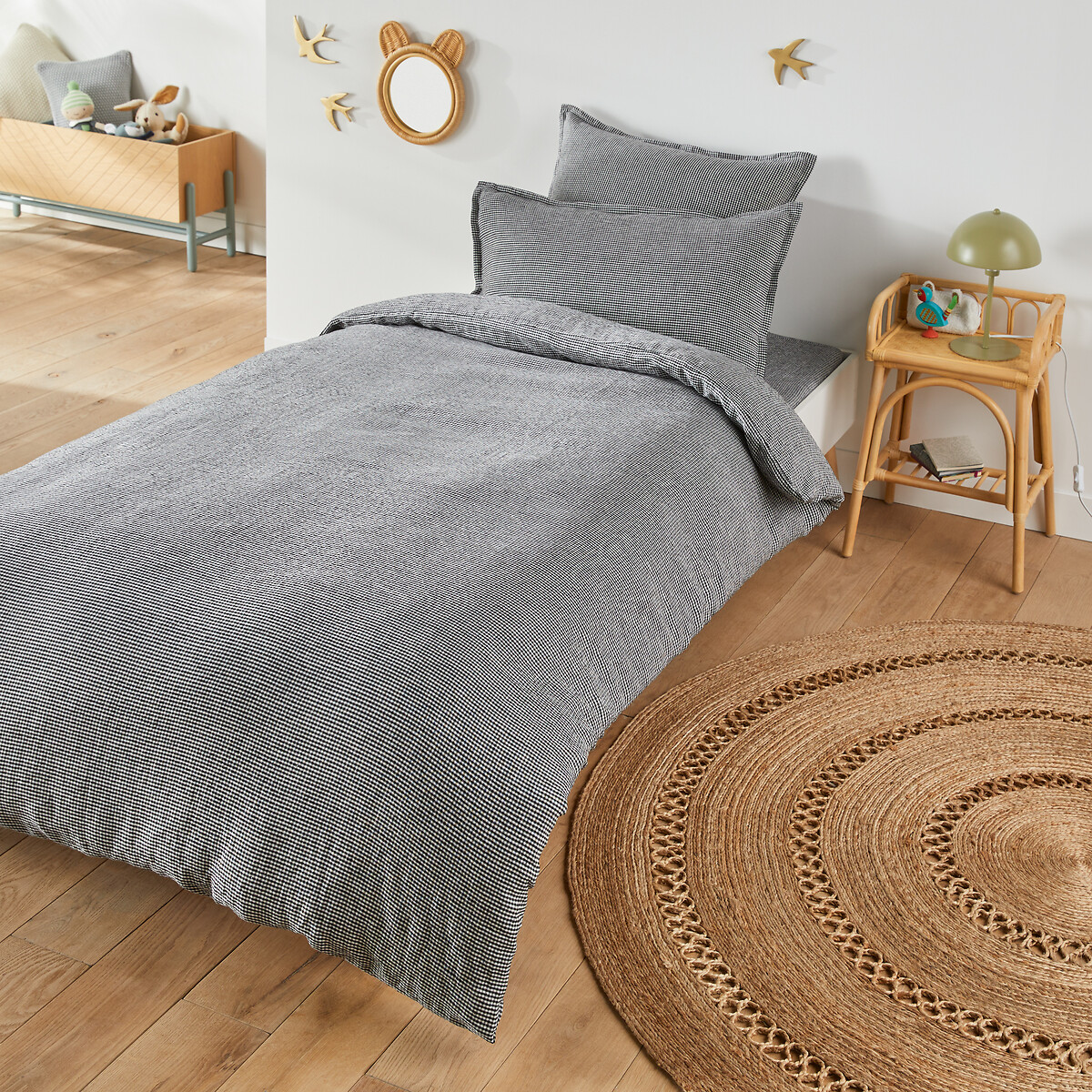 LA REDOUTE INTERIEURS<br>Lençol baixo, frente 30 cm, Linot Carreaux