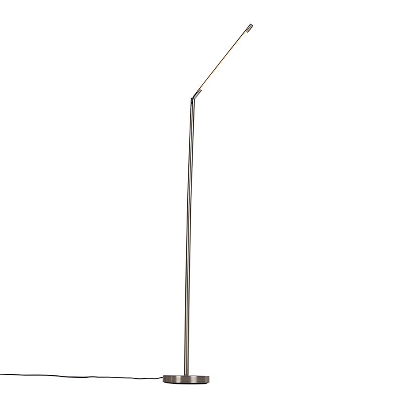 Moderne vloerlamp staal incl. LED - Berdien