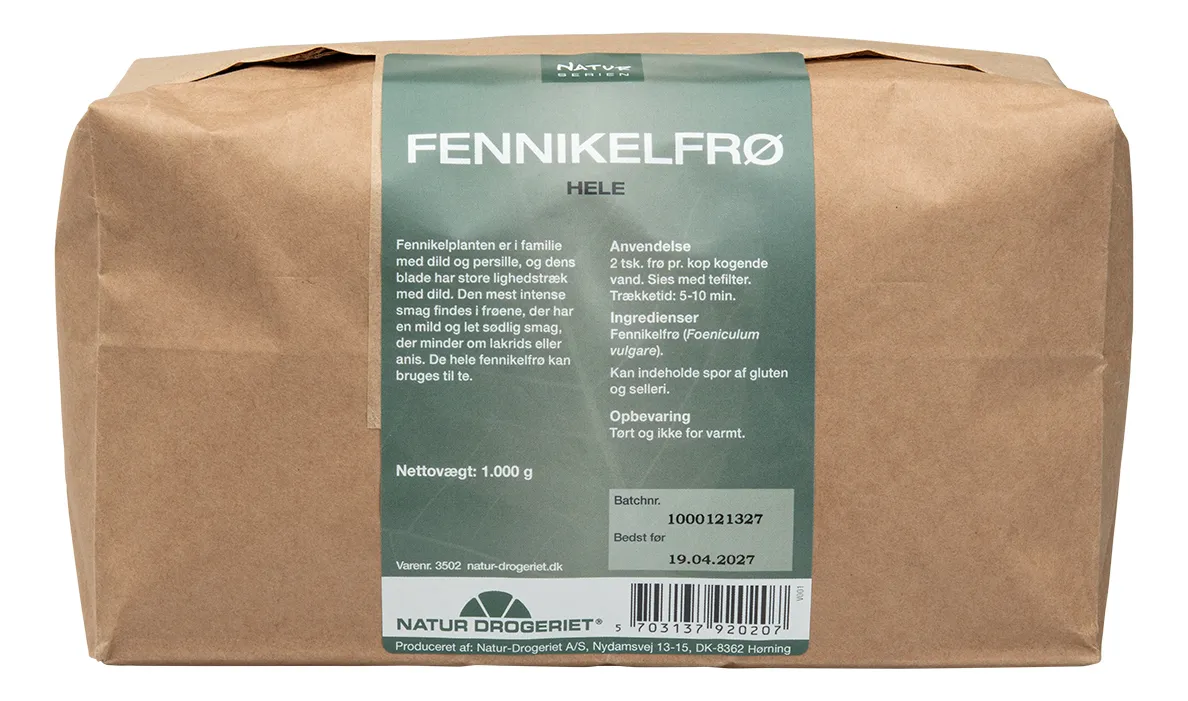 Natur-Drogeriet Fennikelfrø Hele - 1 kg.