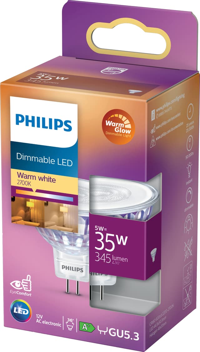 Philips LED-spotlys 5W GU5.3