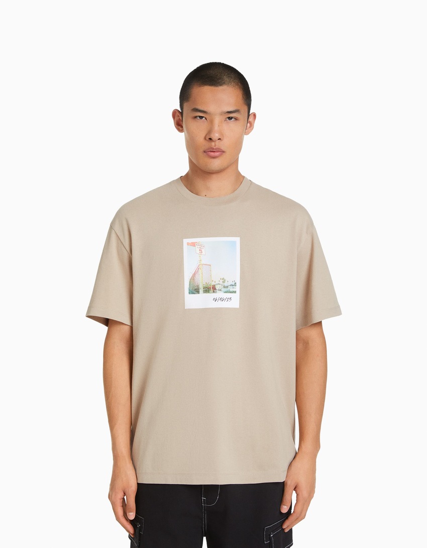Camiseta de manga curta com estampa