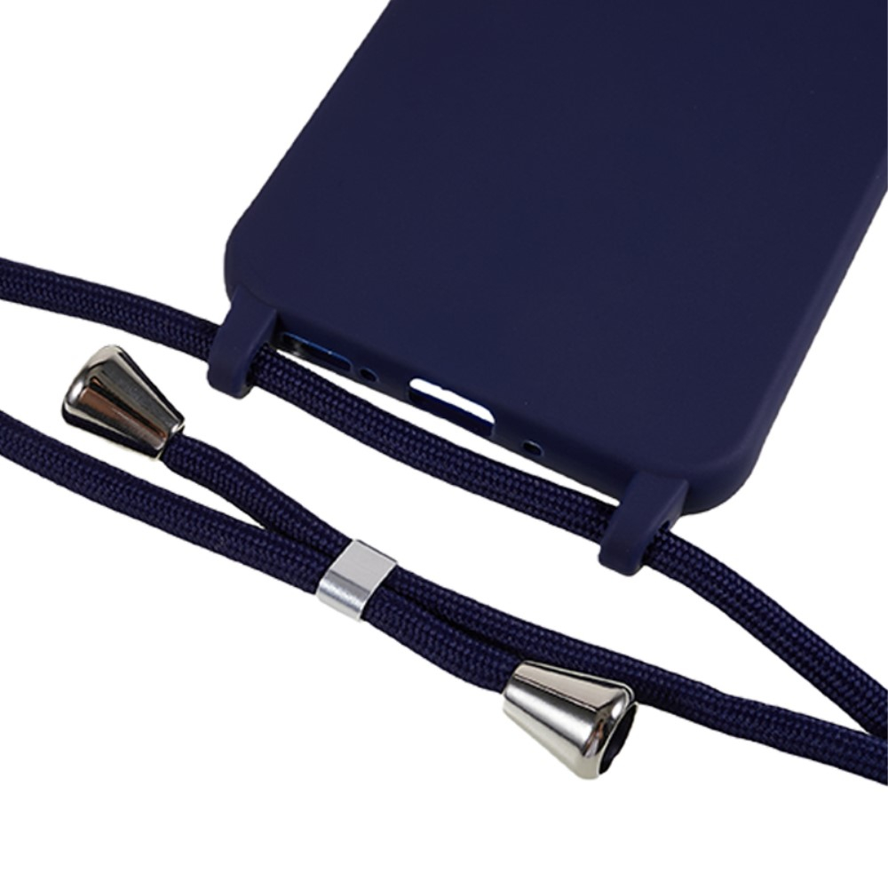 Samsung Galaxy A55 Necklace Gummi Case Hülle   Handykette (150cm) - Dunkelblau