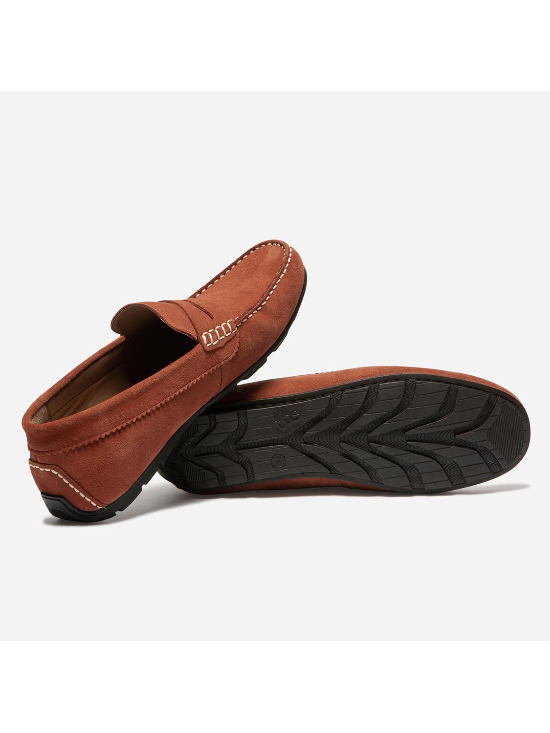 Mocassins Homme Cuir Velours Terracotta