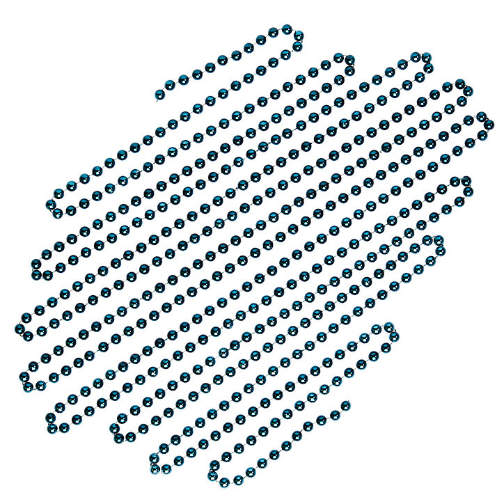 Guirlande de perles 5 m bleue