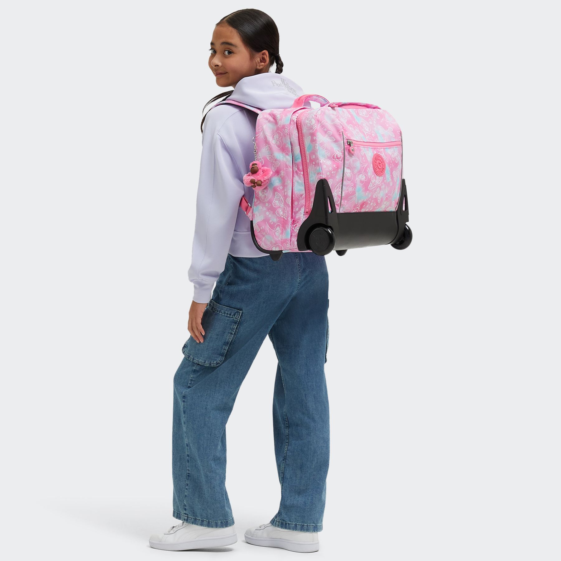 GIORNO Grand sac à dos à roulettes avec compartiment pour ordinateur - Garden Clouds