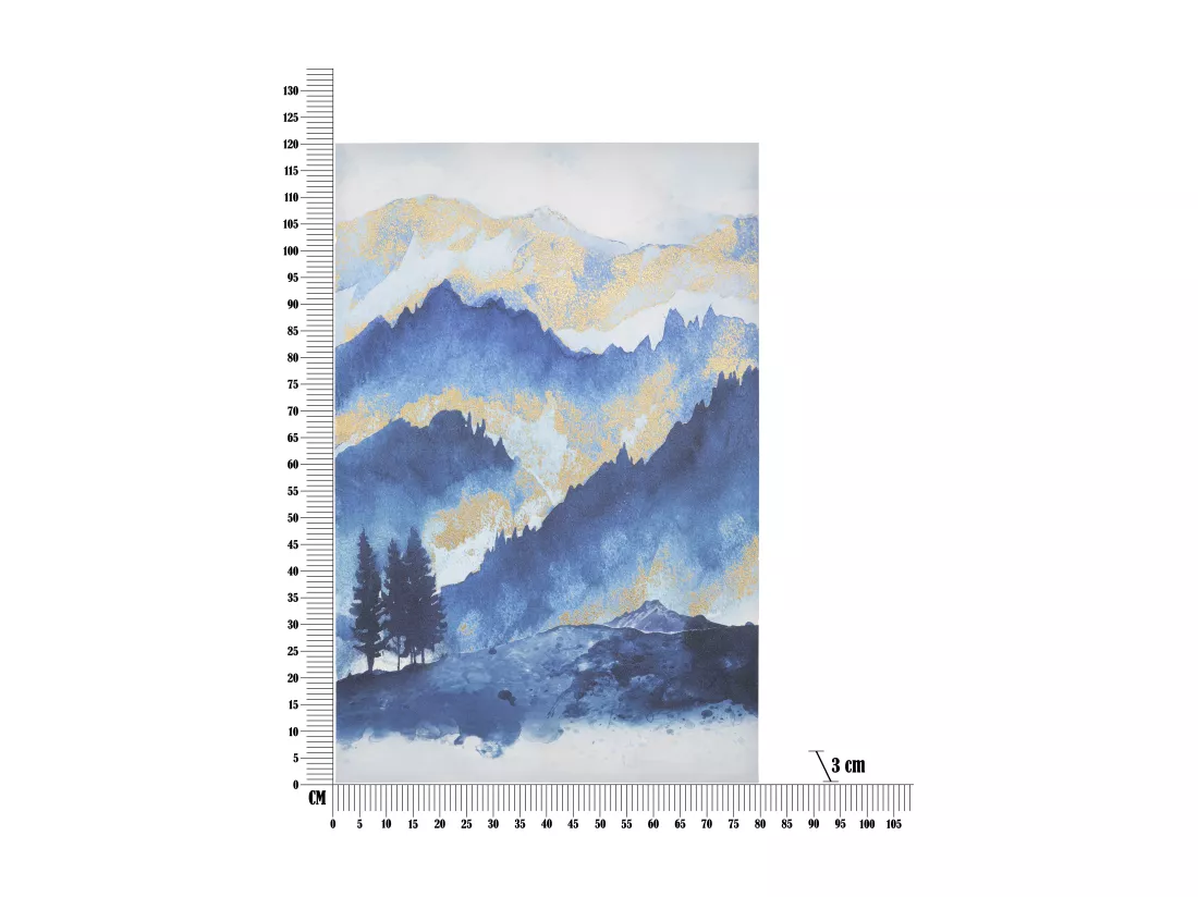 Impression sur toile paysage multicolore 80x3x120 cm
