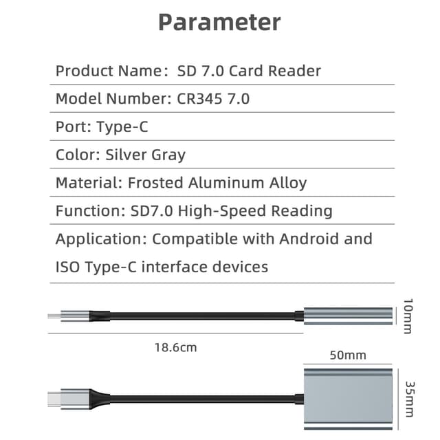 NÖRDIC USB-C 3.2 10 Gbps kortlæser SD Express 7.1 UHS-I NVME PCI-e 3.1
