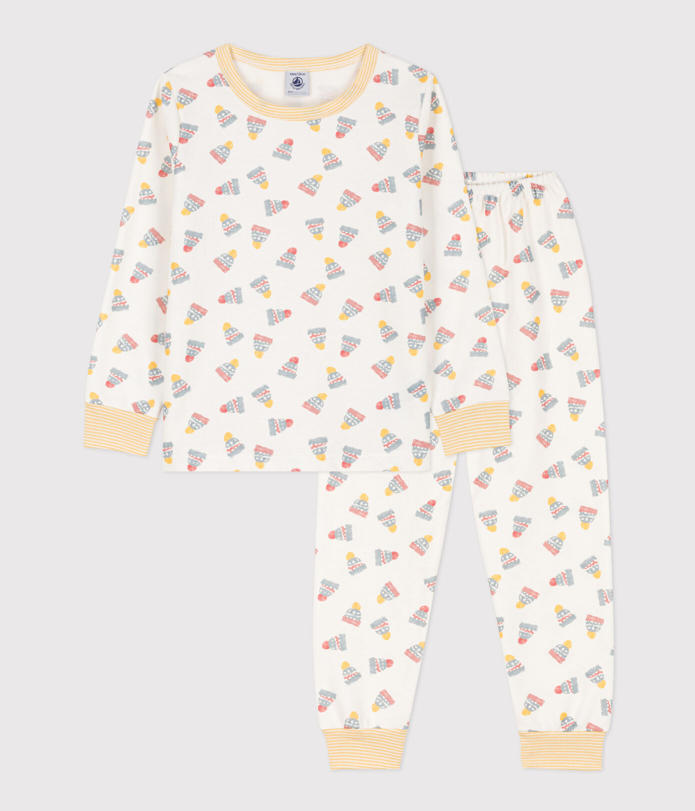 Pyjama bonnet petite fille/petit garçon en molleton