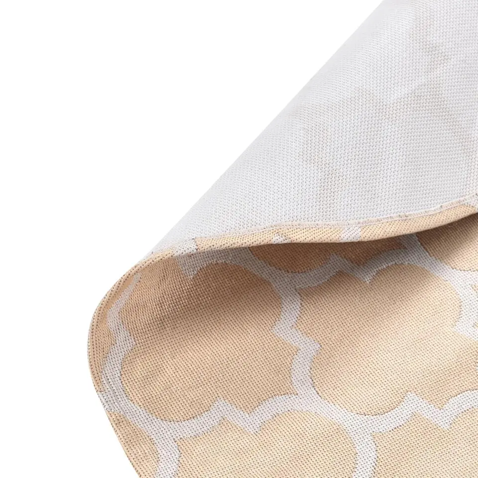 MOSORE - Outdoor vloerkleed - Beige/Wit - 120 cm - Polypropyleen