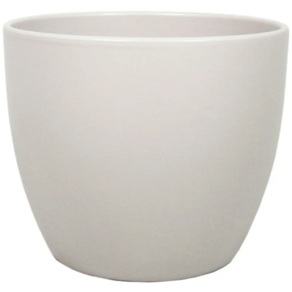 Floran Plantenpot - taupe - mat - keramiek - 28 x 25 cm