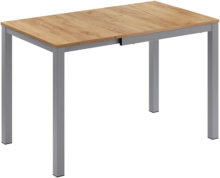 Vicco Esstisch Granny, Eiche/Grau, 120 x 70 cm ausziehbar, mit Ausziehfunktion für Variable Tischlängen LI2874415
