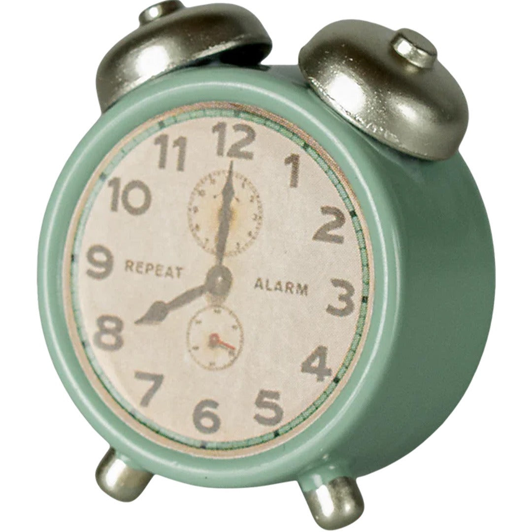 Maileg poppenhuis wekker mint - 3 cm