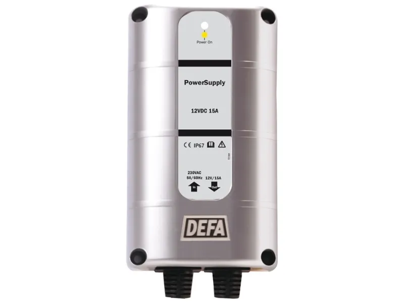 DEFA strømforsyning 12v 1x15a, schuko