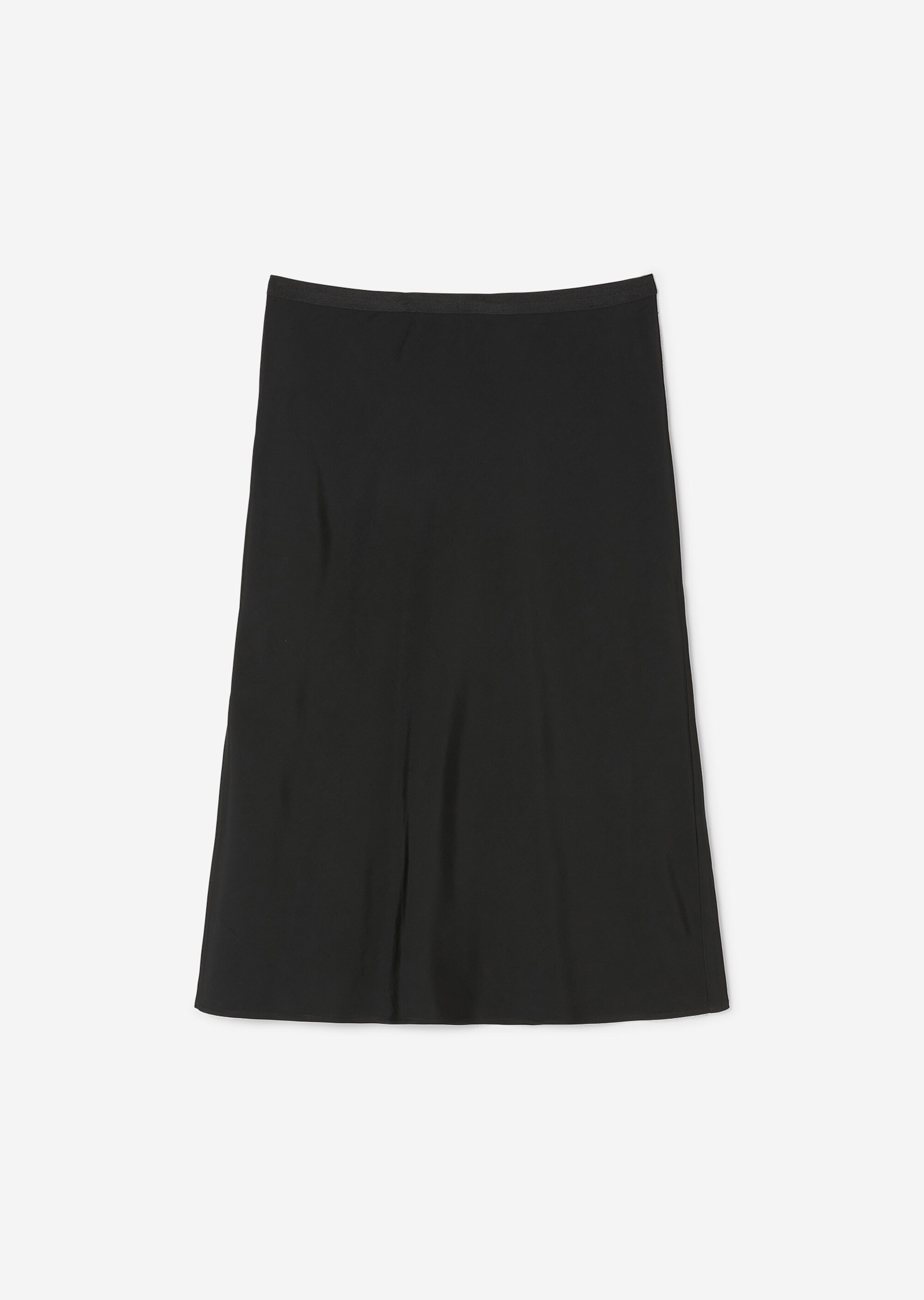 Fließender Slip Skirtaus Viskose-Twill