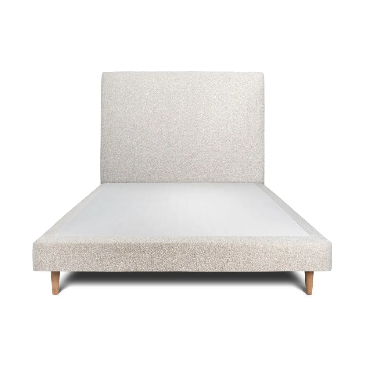 Lit Sommeil de plomb 140x190cm - Tête tapissier Beige