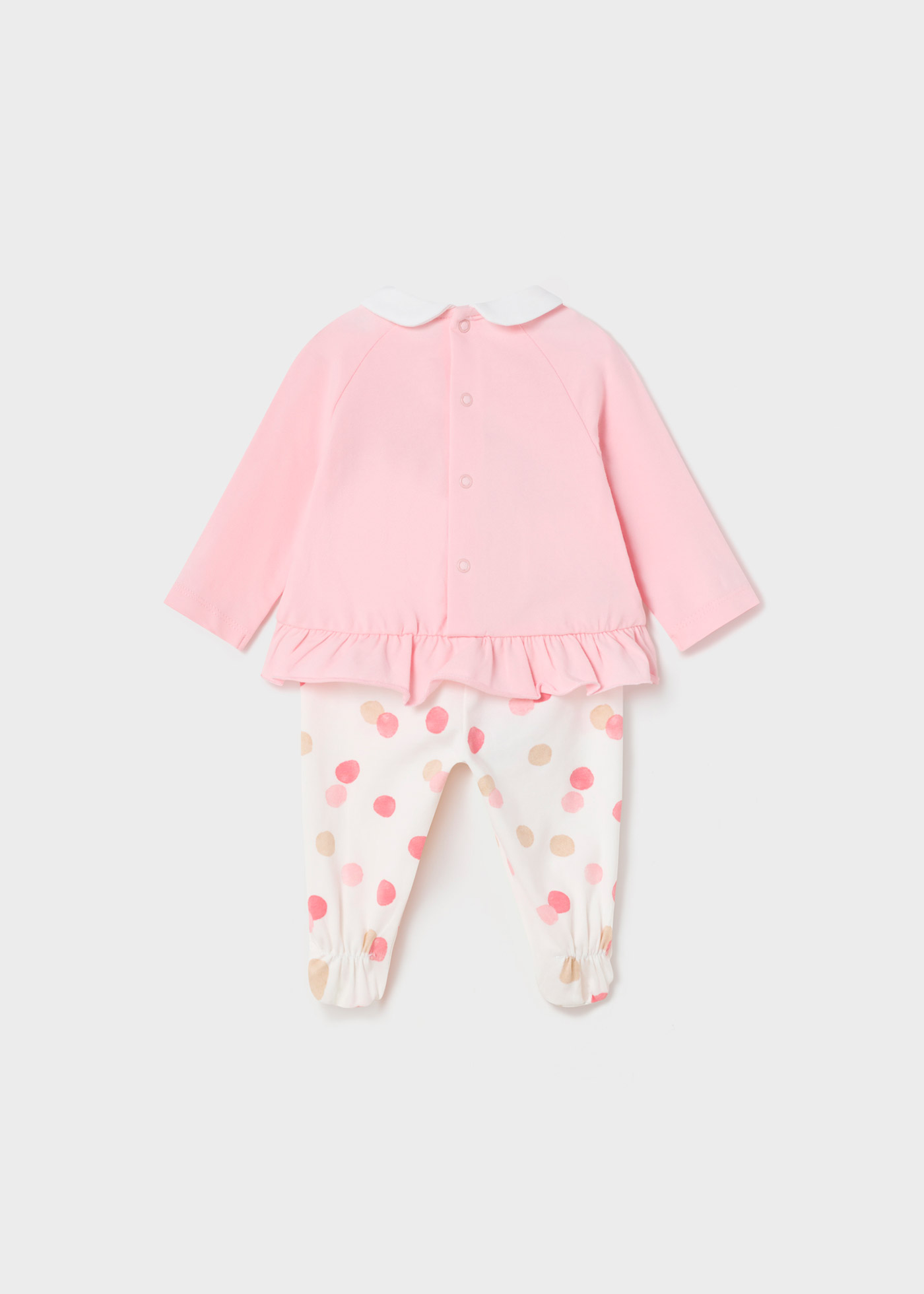 Conjunto de 2 peças em algodão sustentável para recém-nascidos.