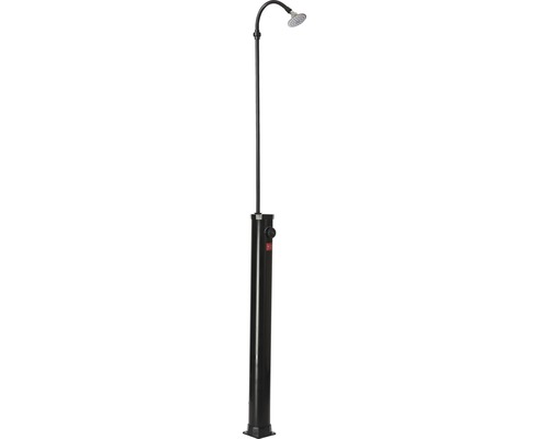 Solar douche, tuindouche, kunststof, 215x29,5x12,5 cm, inhoud 8 liter, zwart