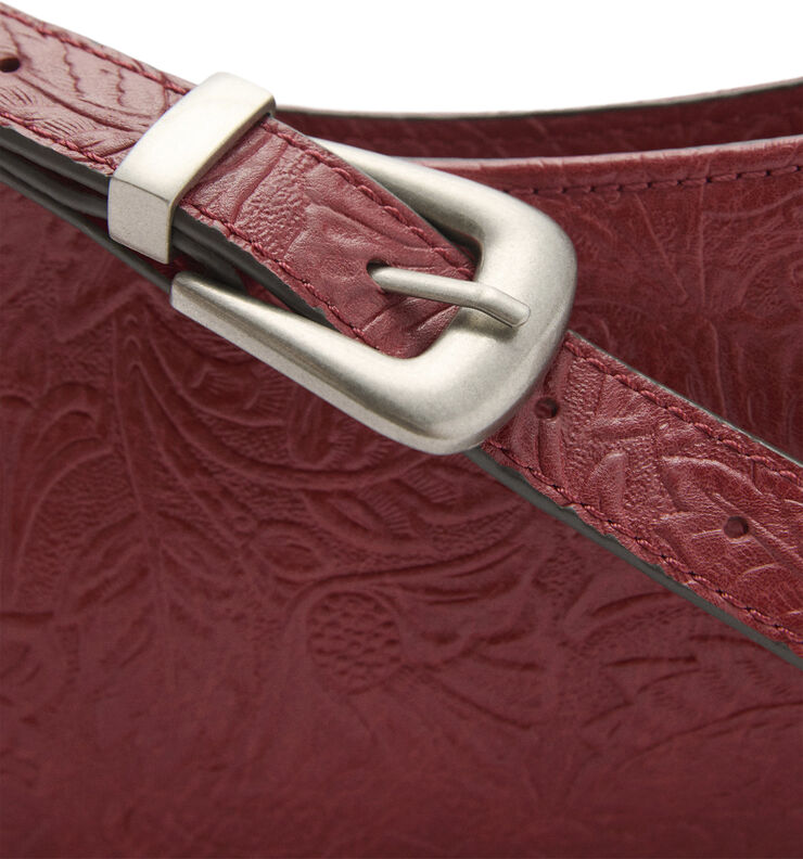 MANGO Textured shoulder bag Red
