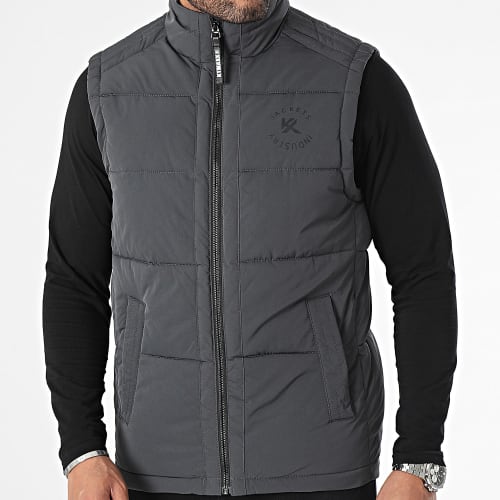 Doudoune Sans Manches Gris Anthracite