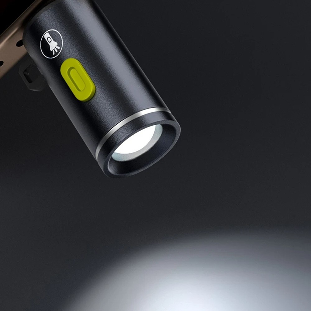 (31x13mm) Mini LED Licht USB C Beleuchtung PC Umgebungslicht Stecker für Laptop / Computer / Powerbank / Handy - Grau
