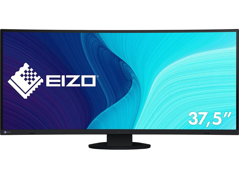 EIZO Monitor EV3895 Swiss Edition Schwarz 37.5-Zoll Curved-Monitor mit IPS-Panel und vielen Anschlussmöglichkeiten