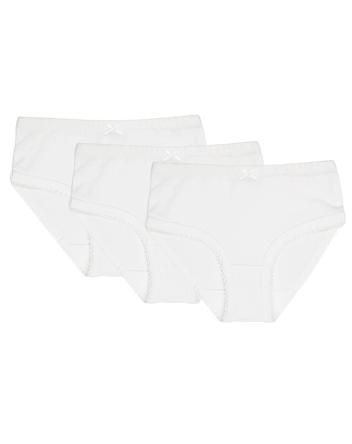 Slip GIRLS ESSENTIALS 3er-Pack in weiß