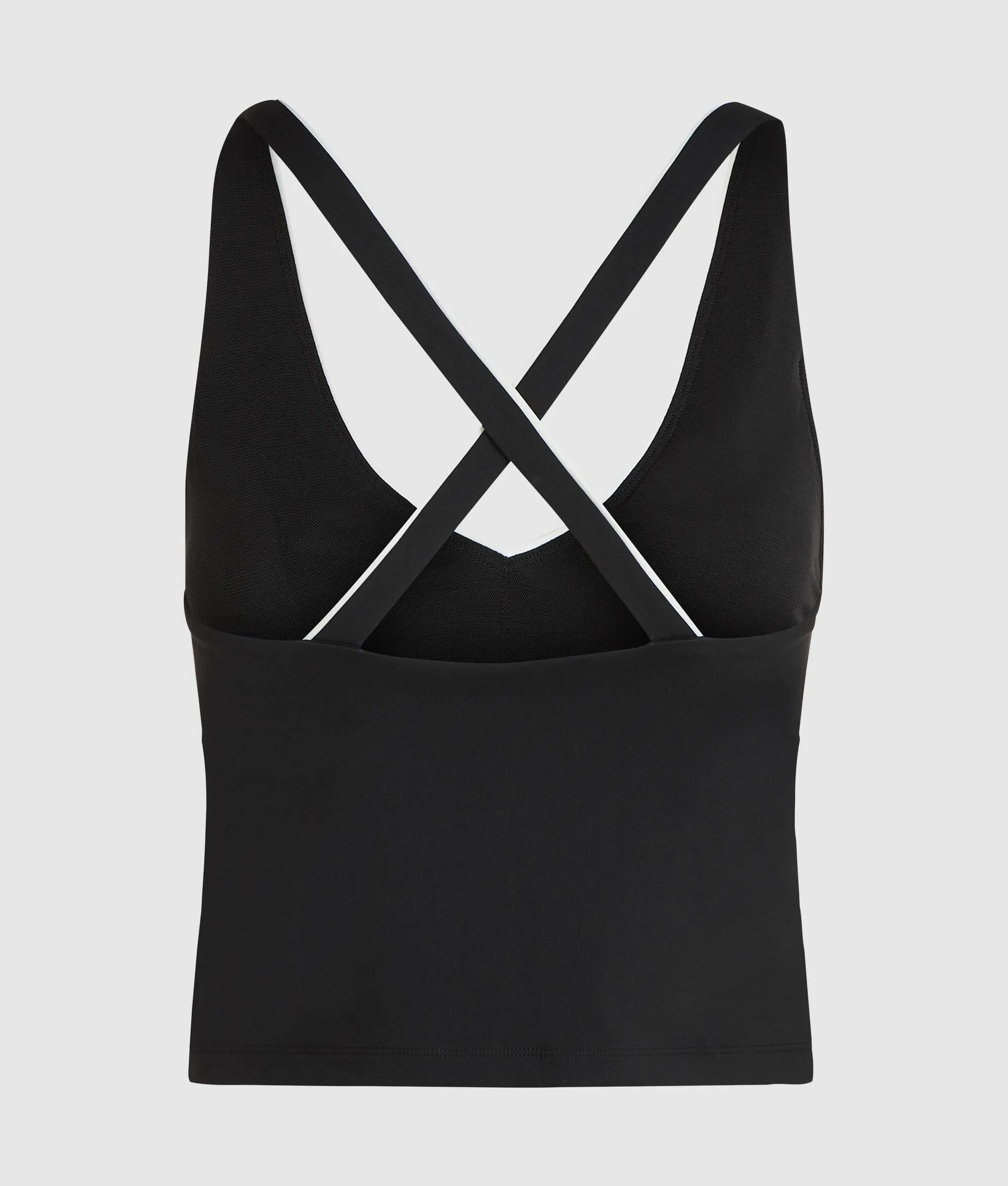 Athleisure tanktop met contrasterende boorden