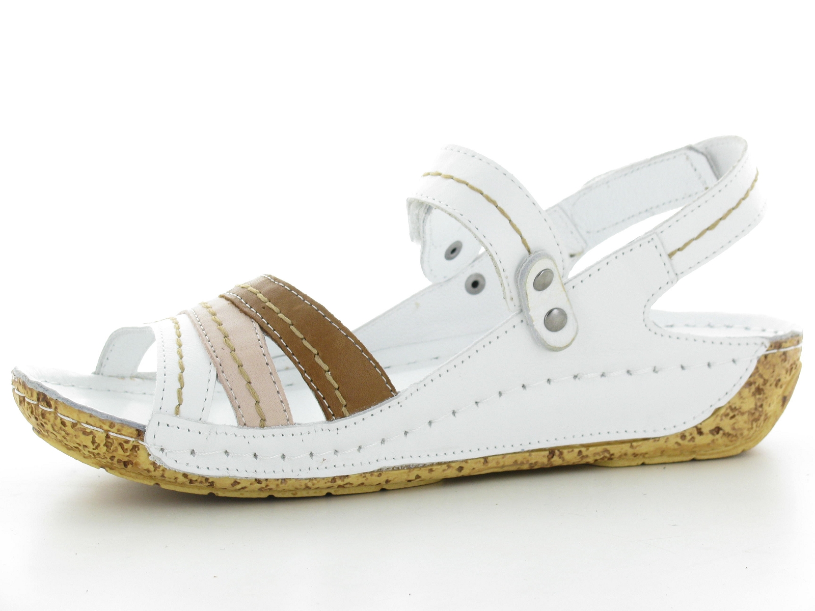 K brand-BAFY Cuir Blanc Beige