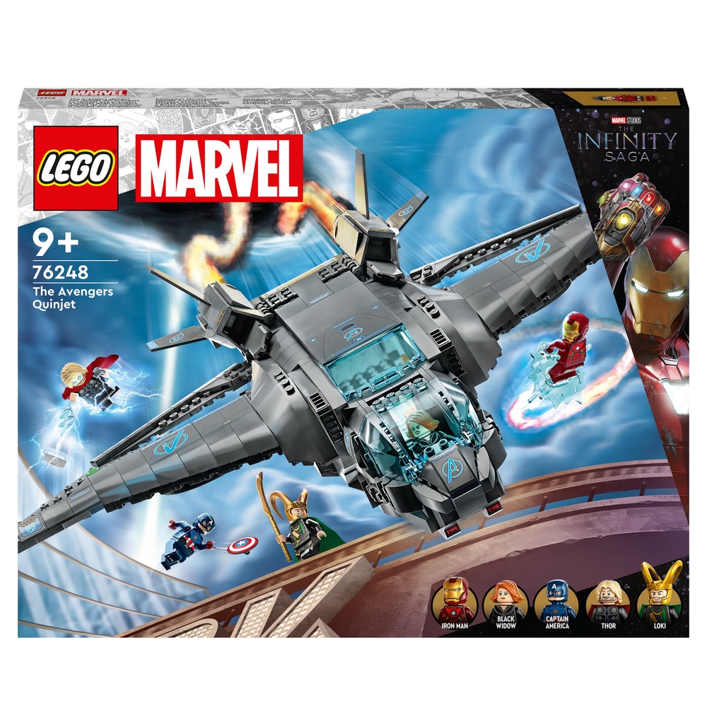 LEGO Marvel 76248 The Avengers Quinjet Infinity Saga Set