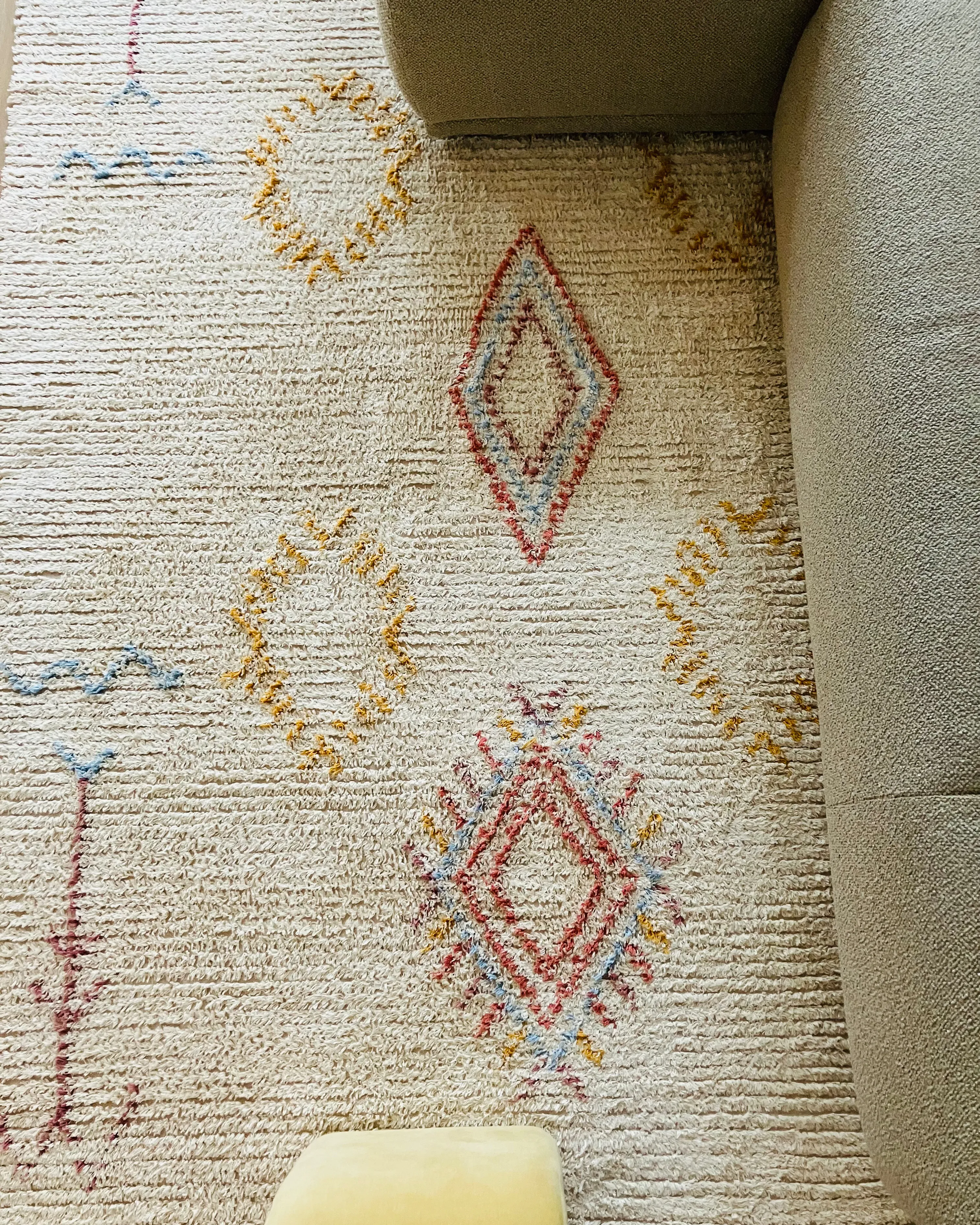 Vloerkleed BETTIAH Beige 160 x 230 cm Katoen