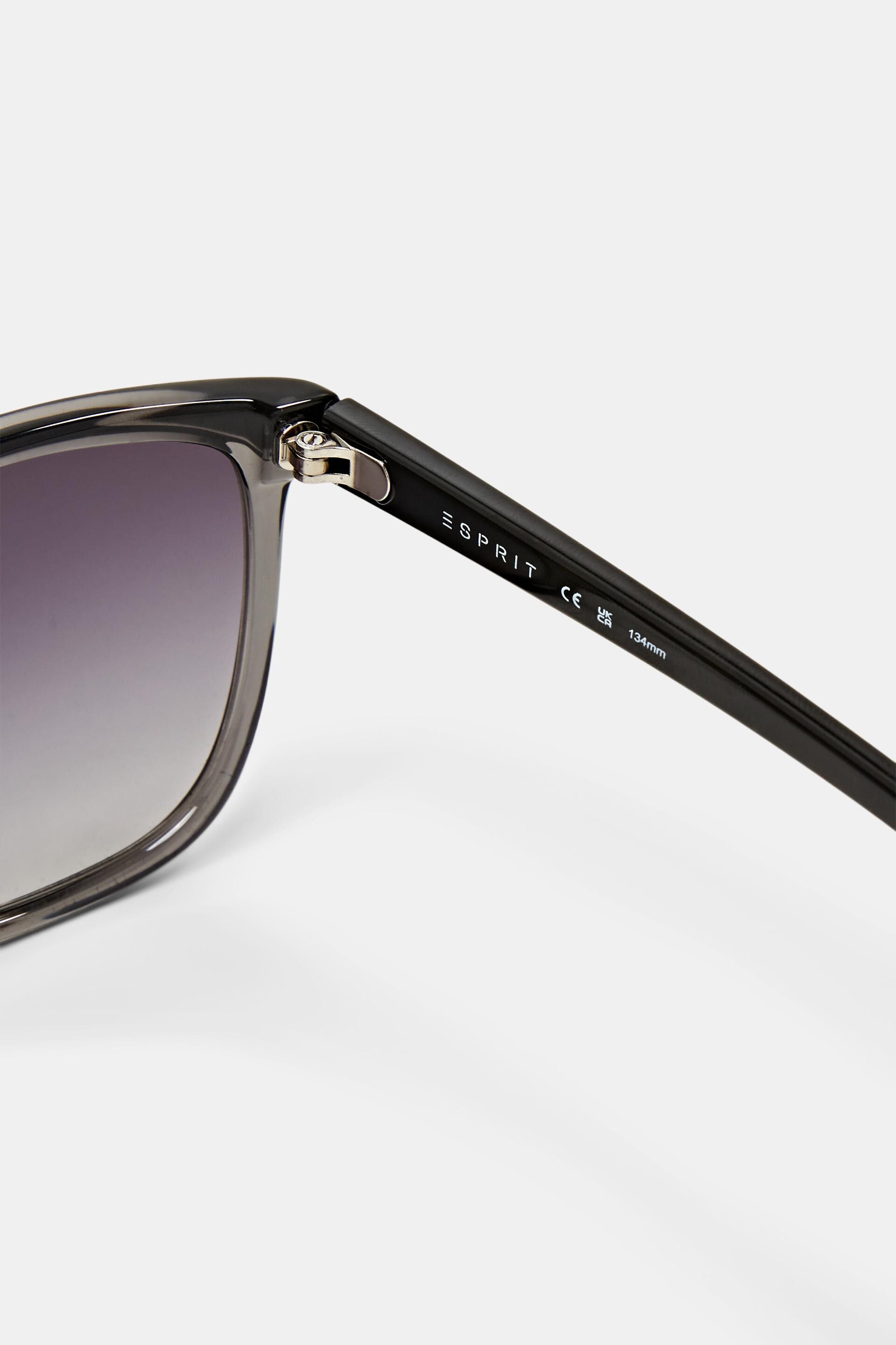 Lunettes de soleil à monture semi-transparente