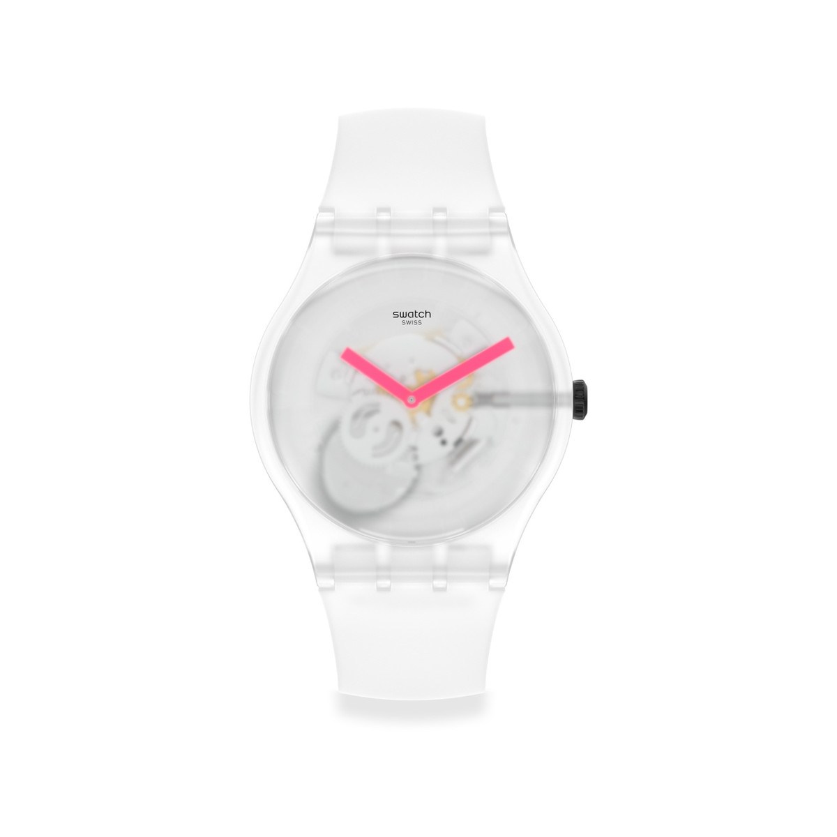 Montre Swatch mixte plastique silicone blanc