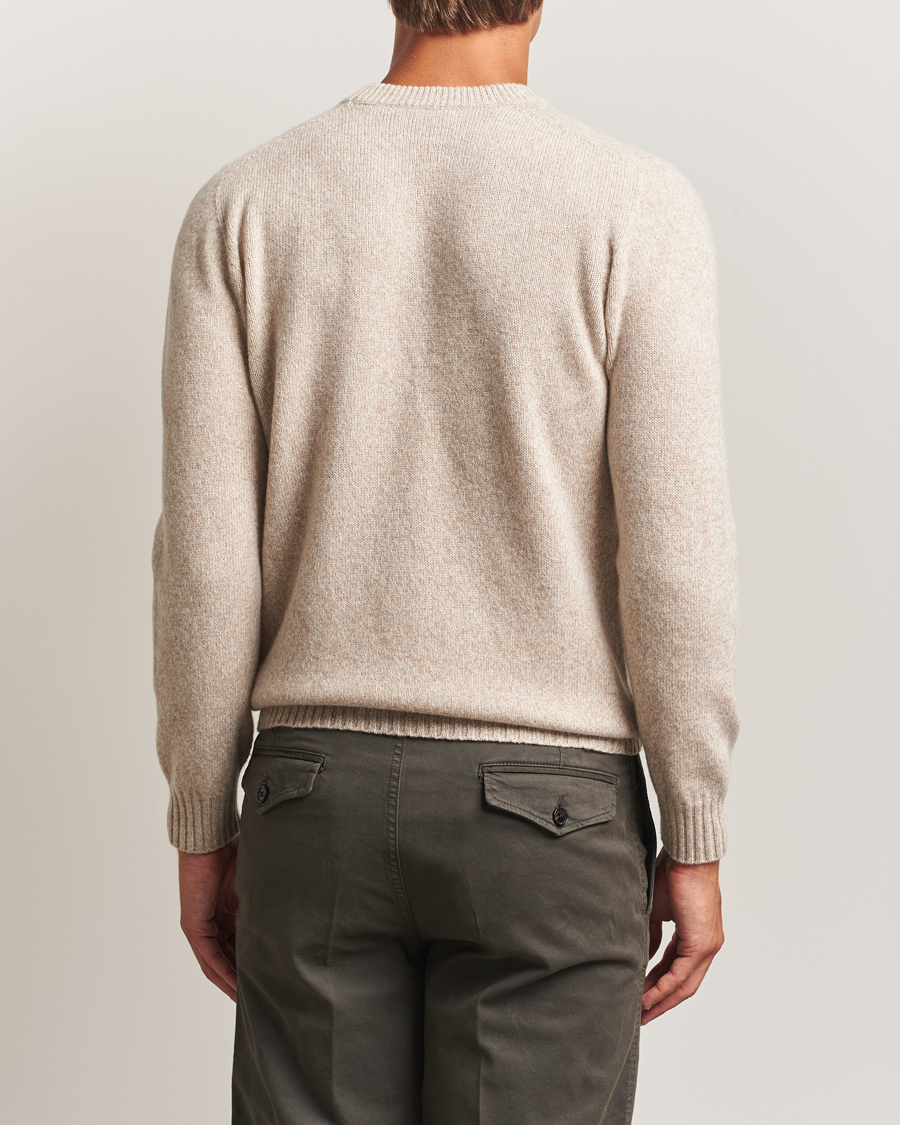 Altea Wool/Cashmere Crew Neck Sweater Beige Melange
