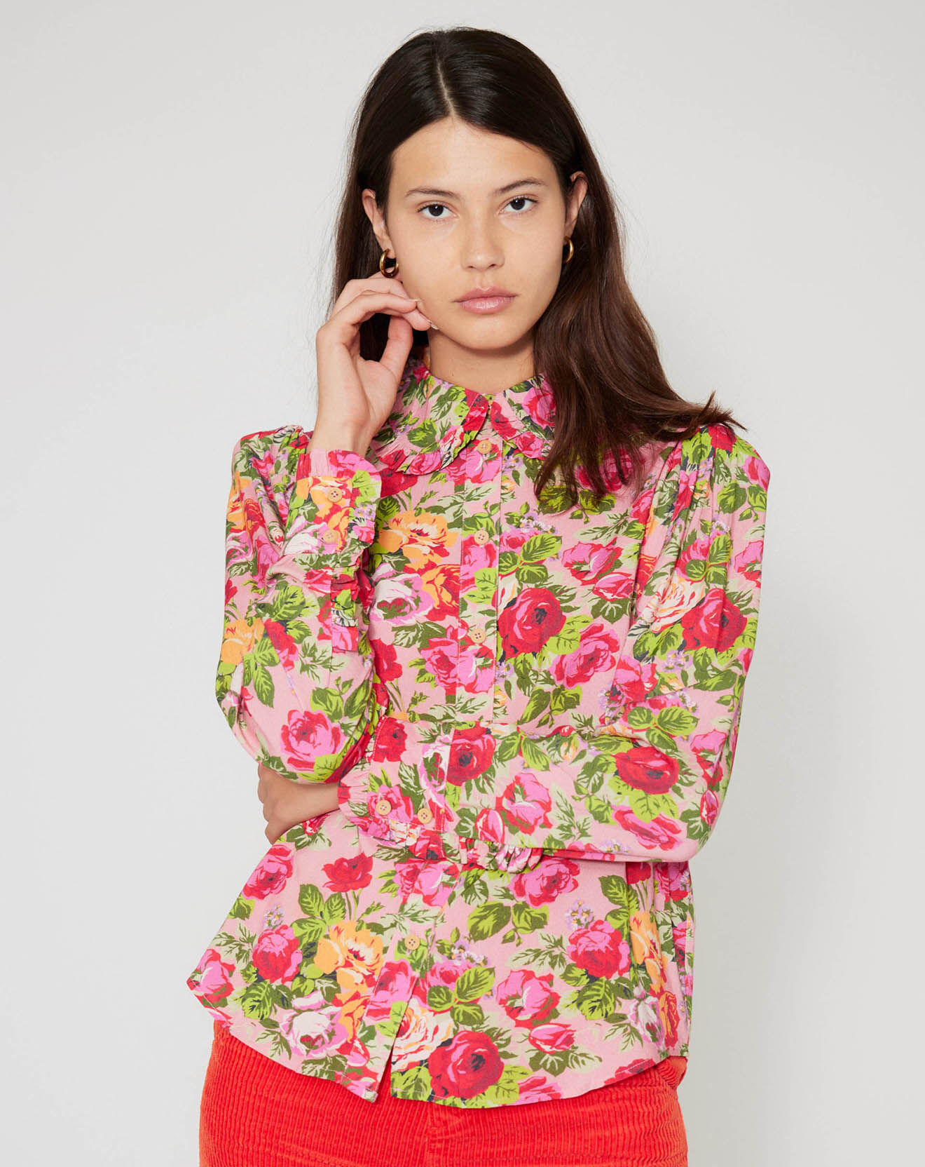 Manoush Chemise Patchwork rose