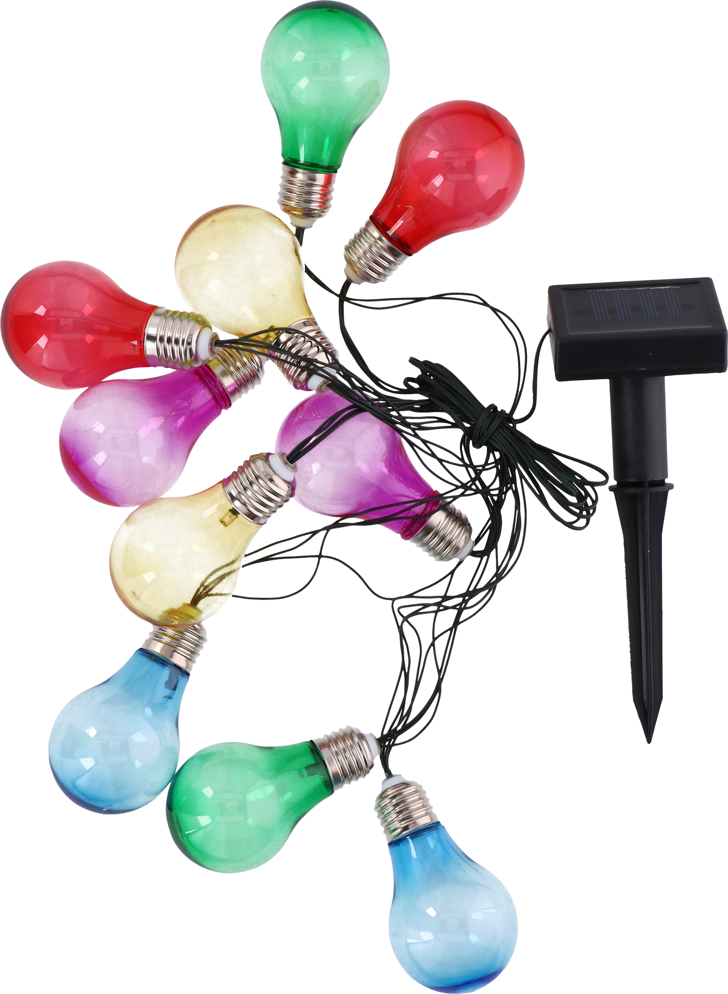 Grundig Solar-Lichterkette LED mit 10 Birnen bunt