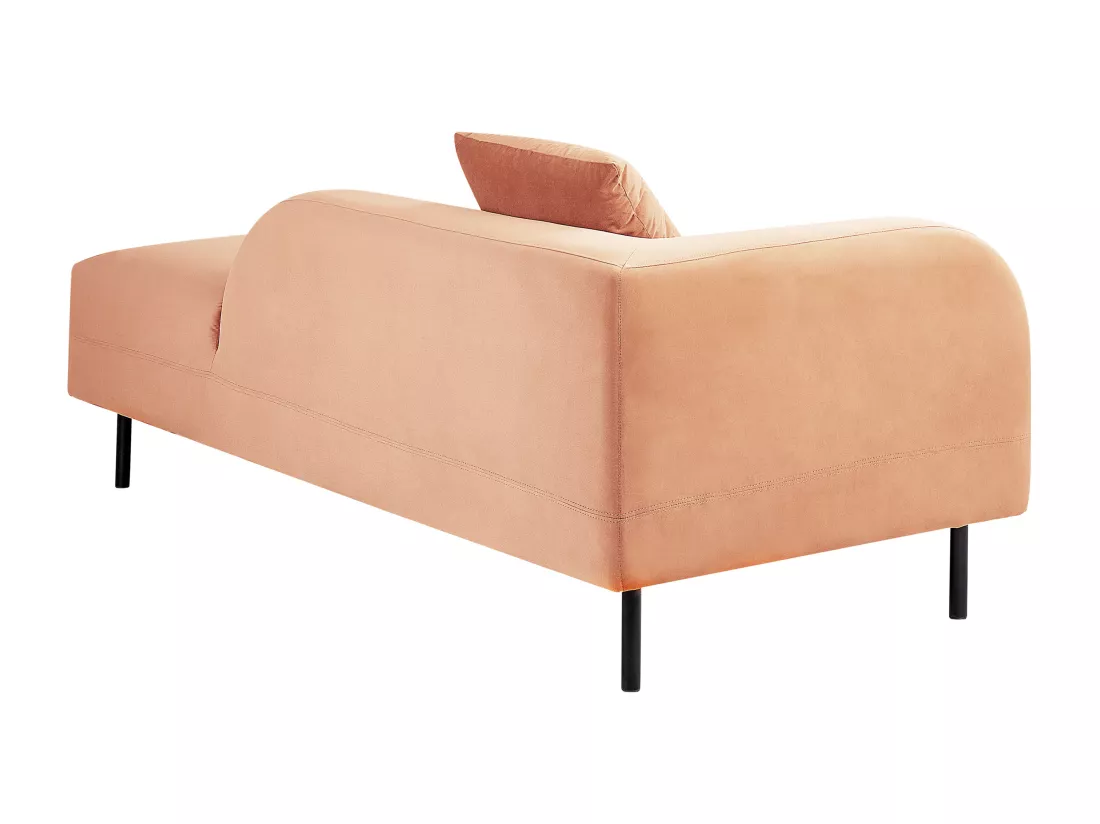 Chaise longue côté droite rose pêche LE CRAU